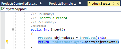 Business Object Accessing Data Layer