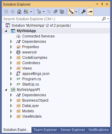 Generated ASP.NET Core 3.1 MVC Web Application