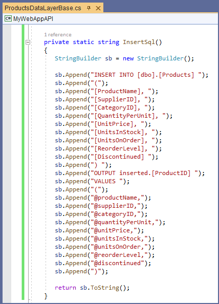 Insert Ad-hoc SQL