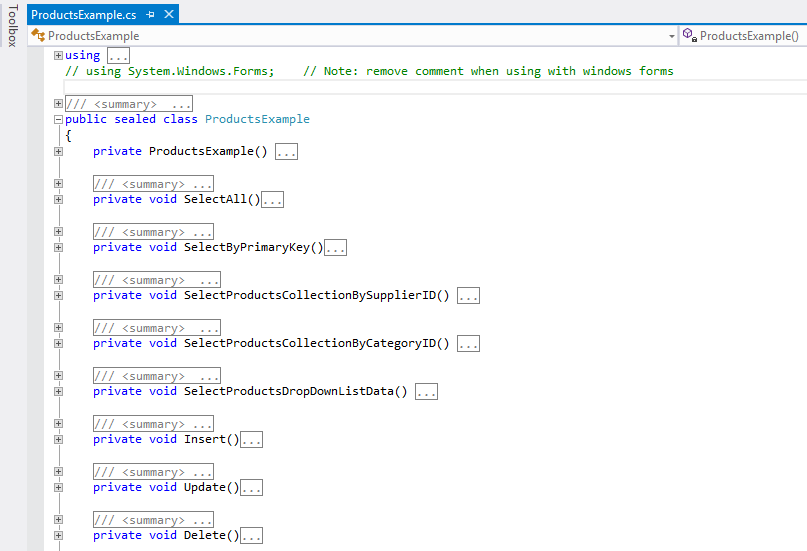 Product Example Class