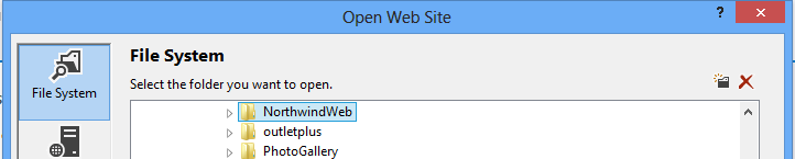 Open Web Site Dialog