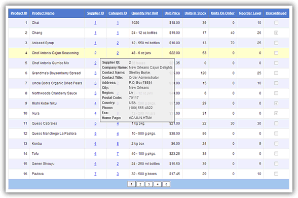 GridView using Select, Skip, Take data fetching approach